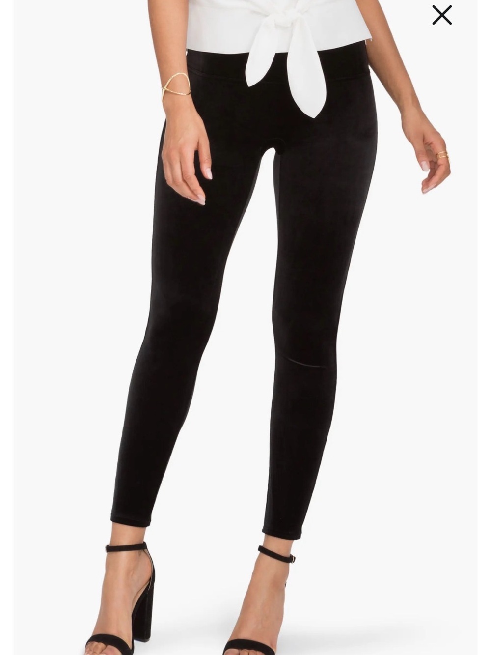 SPANX Black Velvet Leggings